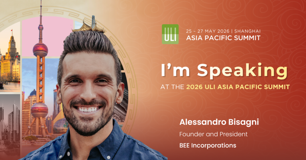 Alessandro Bisagni speaking at ULI Asia Pacific Summit 2026, Shanghai, May 2026