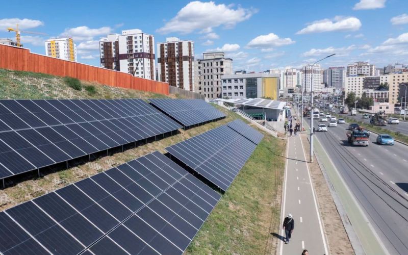 Image for the Tweet beginning: Mongolia's first LEED Gold EV